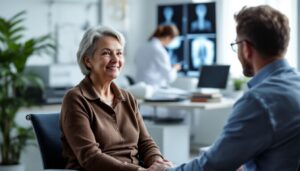 Patient deciding on a chiropractor or an orthopedic doctor